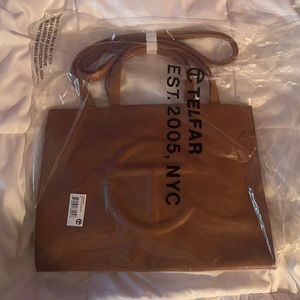 Telfar Shopping Bag in Tan (Medium)| NWT, Dust-bag Included